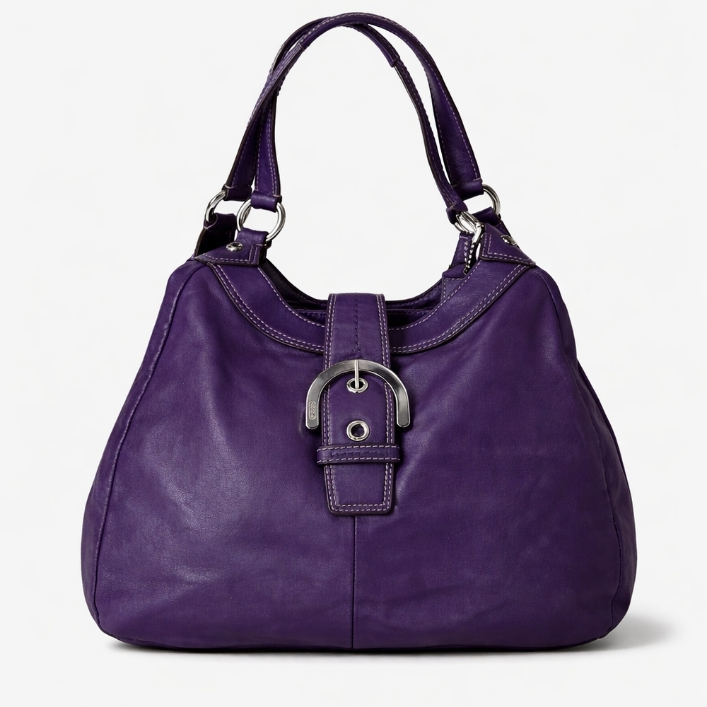 Coach Soho F17092 Purple Leather Hobo